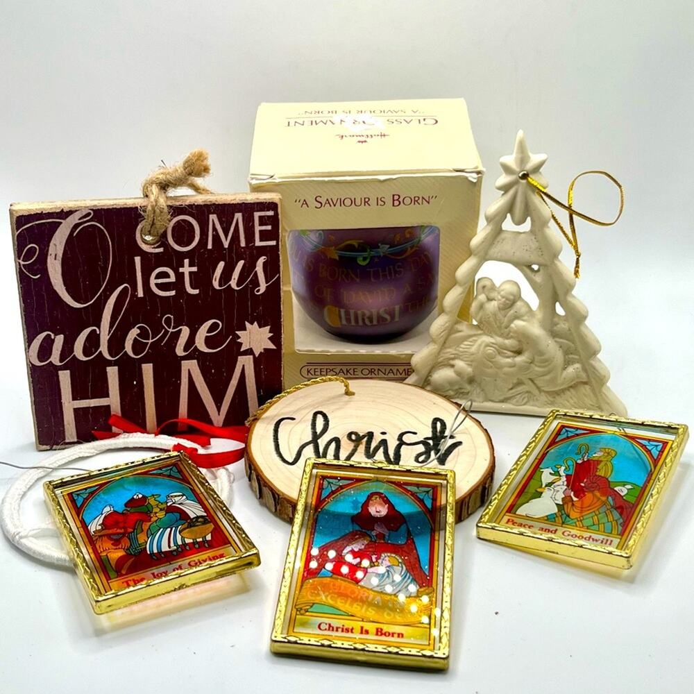 Christ, savior, nativity ornament bundle